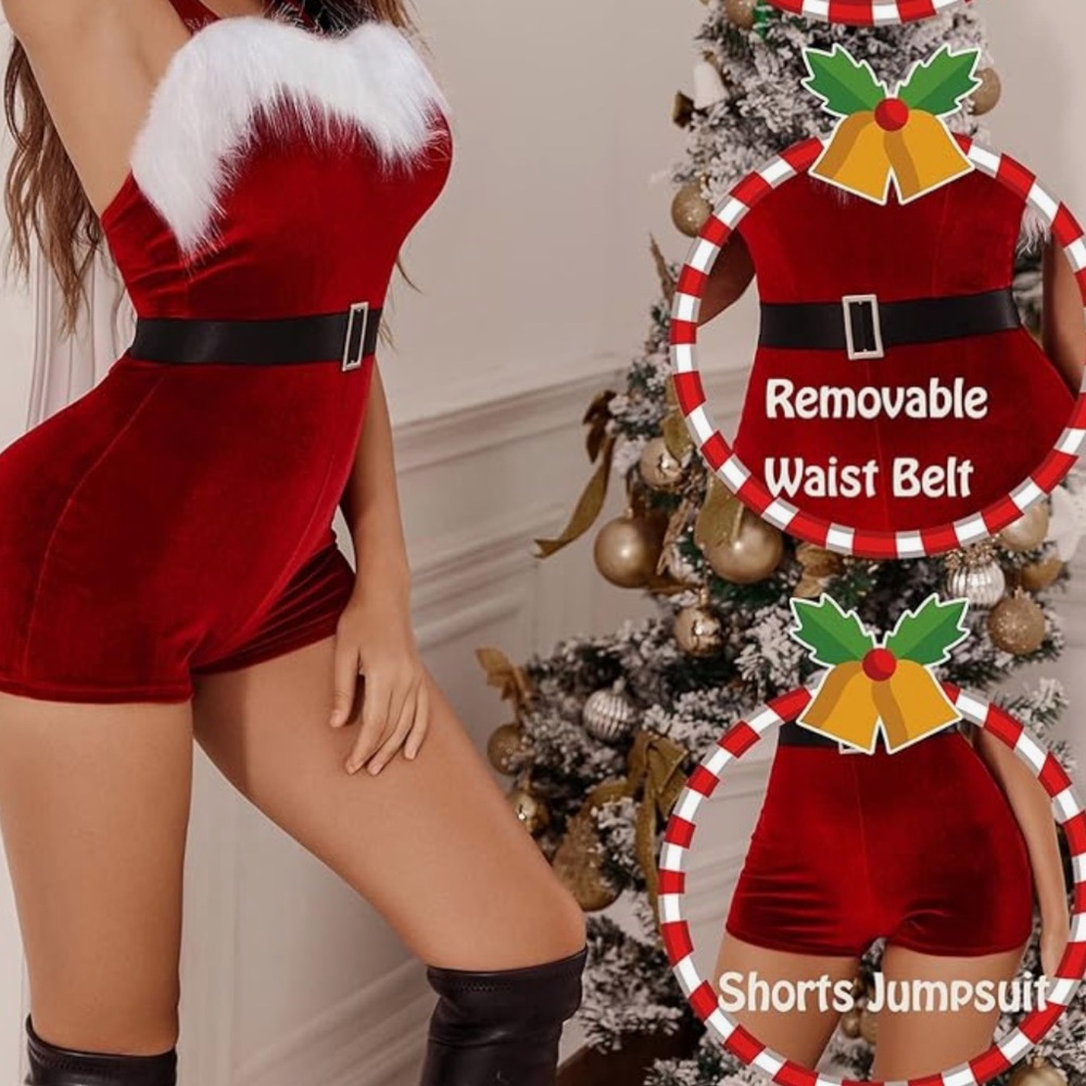 Santa romper one piece